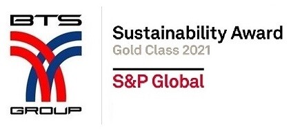 บีทีเอส กรุ๊ปฯ ได้รับการจัดอันดับความยั่งยืนในระดับ "SAM Gold Class" จาก S&amp;P Global เผยแพร่ใน The Sustainability Yearbook 2021
