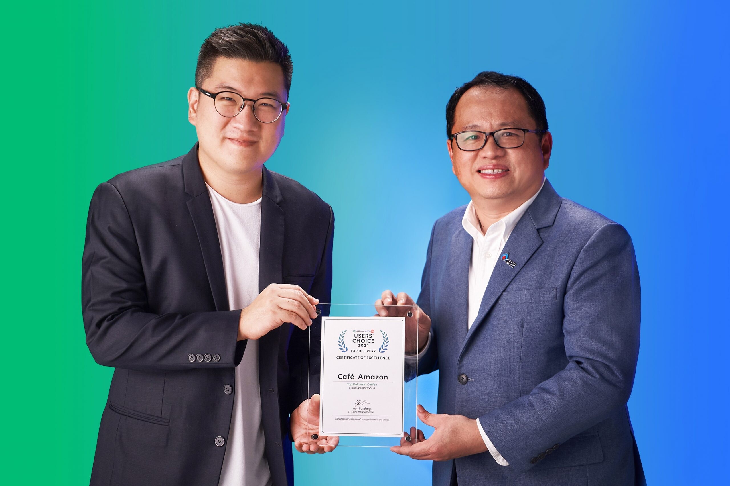 Cafe Amazon รับรางวัลสุดยอดร้านกาแฟเดลิเวอรีขายดี จาก "LINE MAN Wongnai Users' Choice 2021"