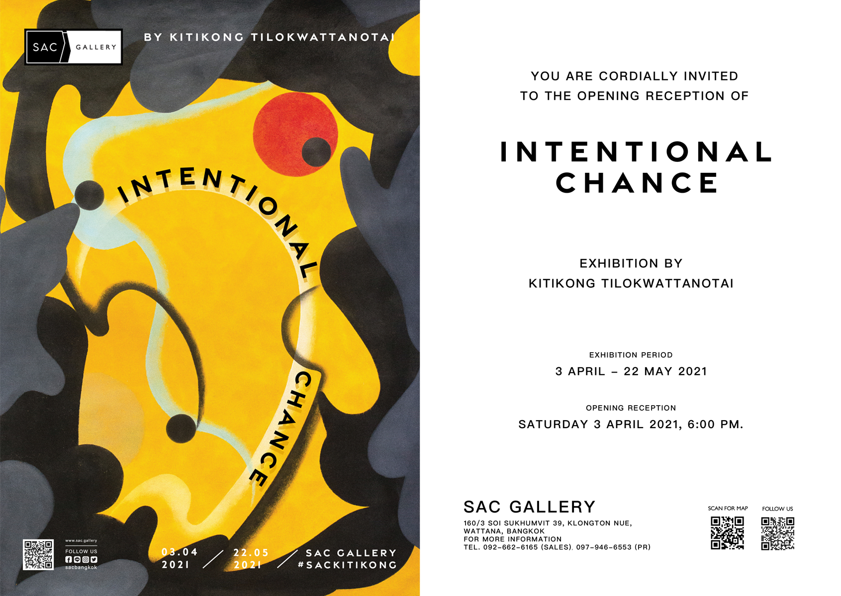 SAC Gallery ชวนชมนิทรรศการ "Intentional Chance" โดย กิติก้อง ติลกวัฒโนทัย ค้นหาความหมายด้วยรหัสภาษาของพู่กัน