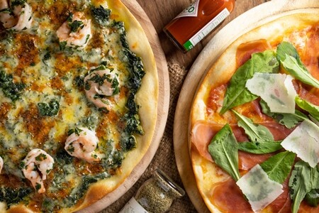 Delivery of Delicious Homemade Italian Pizza "Buy 1 Get 1 Free!" at No. 43 Italian Bistro, Cape House Hotel, Bangkok