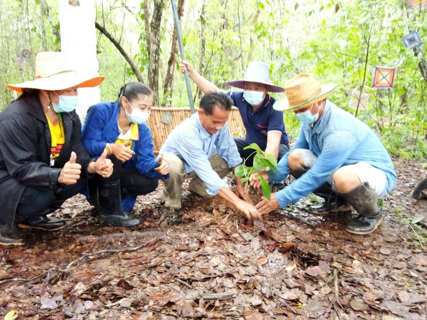 พช.มหาสารคาม พร้อมใจจัดกิจกรรมโครงการปลูกต้นไม้และปลูกป่าเฉลิมพระเกียรติ เนื่องในโอกาสมหามงคลพระราชพิธีบรมราชาภิเษก ภายใต้ชื่อ "รวมใจไทย ปลูกต้นไม้เพื่อแผ่นดิน"