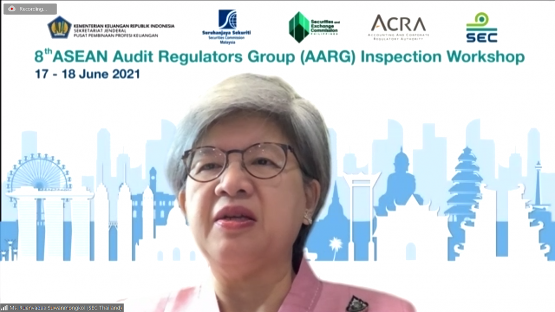 ก.ล.ต. ไทยเป็นเจ้าภาพจัดประชุม AARG Annual Meeting with Audit Firms ครั้งที่ 10 และสัมมนา AARG Inspection Workshop ครั้งที่ 8 ประจำปี 2564