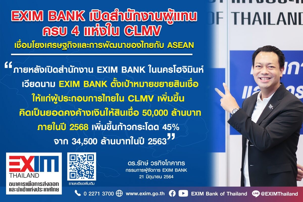 EXIM BANK เปิดสำนักงานผู้แทนแห่งที่ 4 ในนครโฮจิมินห์ เวียดนาม เชื่อมโยงเศรษฐกิจและการพัฒนาประเทศไทยกับประเทศในภูมิภาคอาเซียน