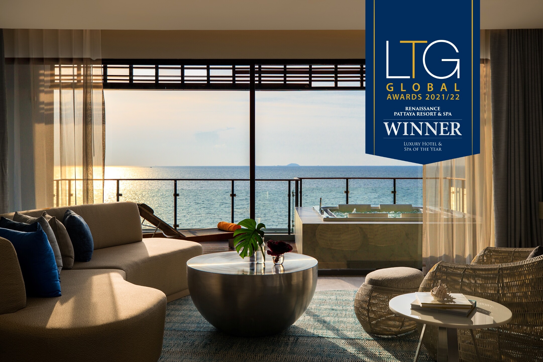 Renaissance Pattaya wins Luxury Hotel &amp; Spa of the Year from the LTG Global Awards 2021/22