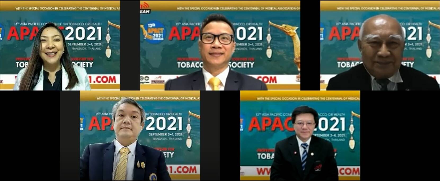 ภาคีเครือข่ายต้านยาสูบเอเชีย-แปซิฟิก 40 ชาติ เข้าร่วมงานประชุม 13th APACT 2021 Bangkok