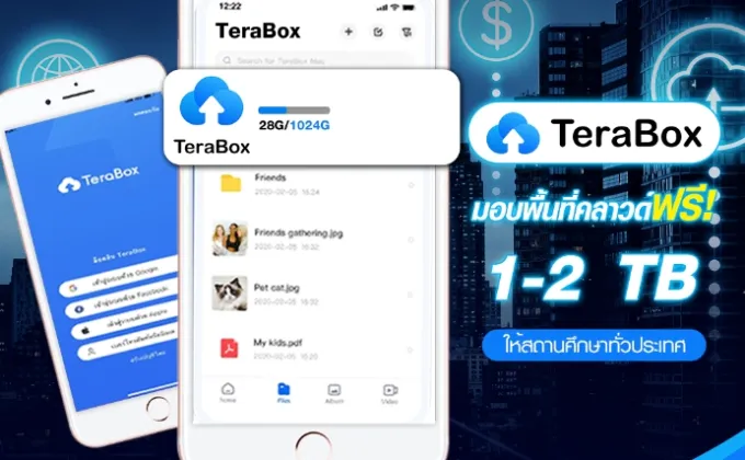 TERABOX เพิ่ม-ให้-ฟรี มอบคลาวด์ใช้งาน