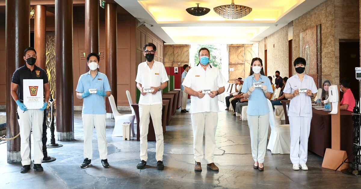 Centara Grand Mirage Beach Resort Pattaya Reopens with Vaccinated Staff and Free Self-Test Kits