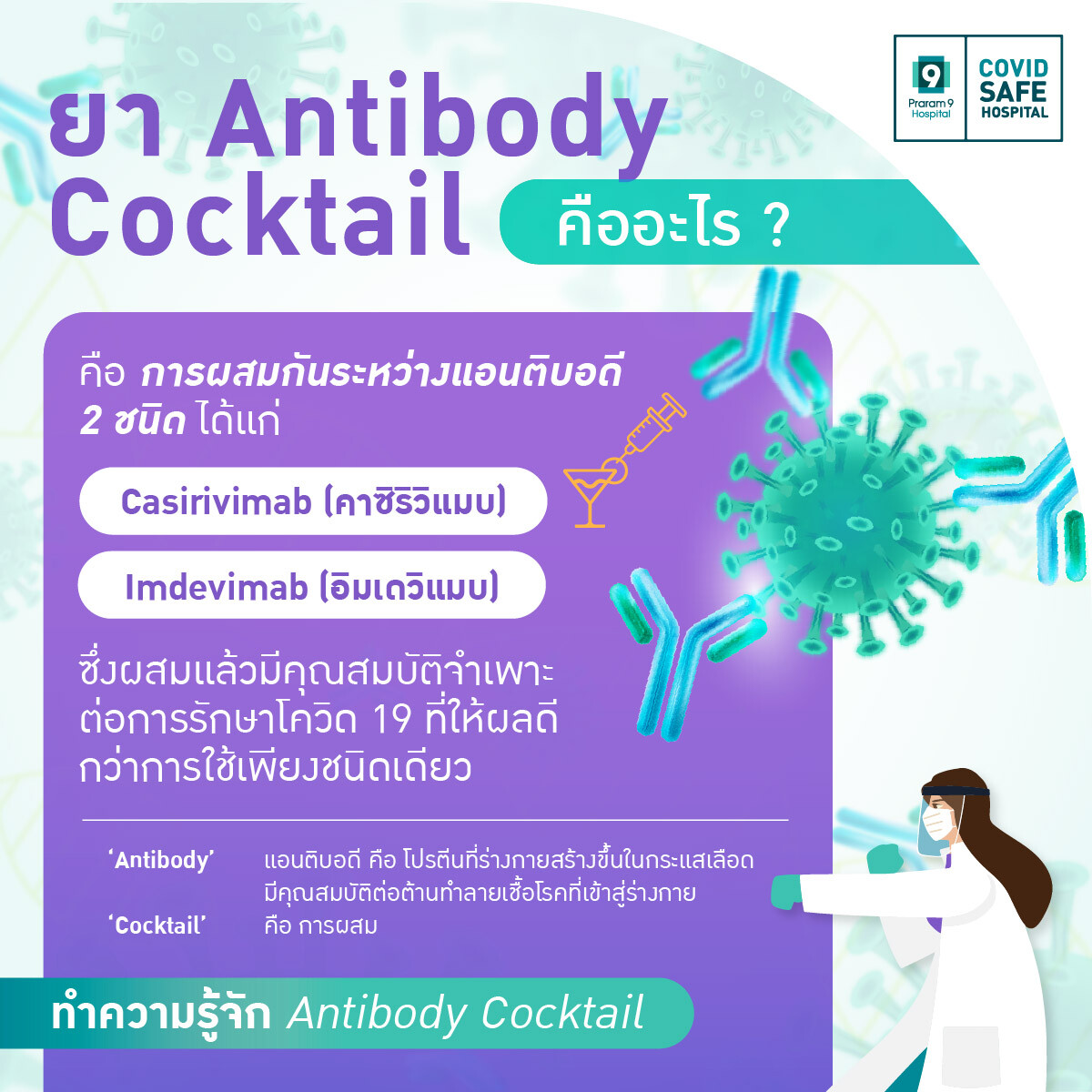 Antibody Cocktail ยารักษา COVID-19 ความหวังใหม่กับการพลิกฟื้นวิกฤตโรคระบาด