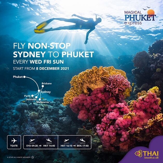 การบินไทยรุกตลาดออสเตรเลีย เพิ่มเที่ยวบินขานรับเปิดประเทศ
