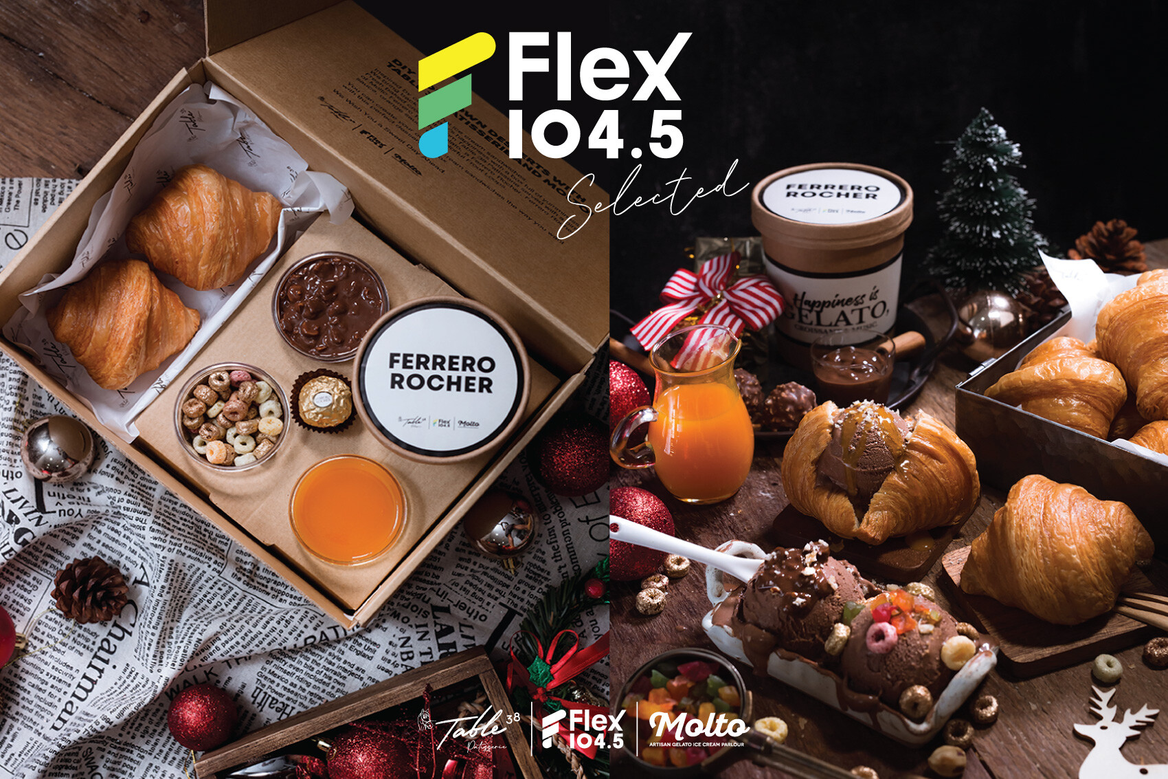 Flex 104.5 จัดใหญ่จับ "TABLE 38 Patisserie" ครัวซองต์ระดับมิชลินสตาร์เสิร์ฟกับ "Molto" ไอศกรีมระดับพรีเมียมพร้อมส่งตรงถึงบ้าน!