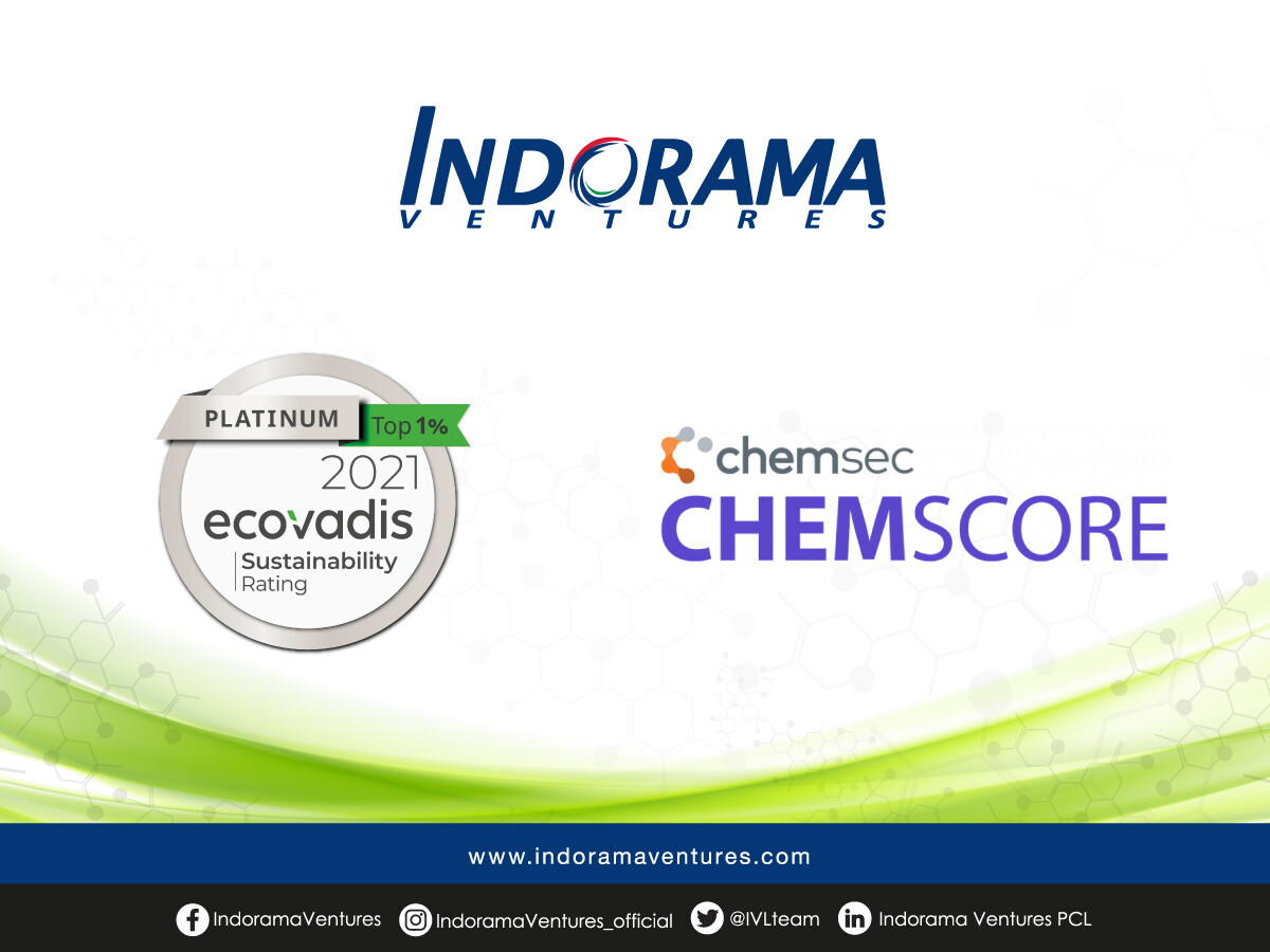 อินโดรามา เวนเจอร์ส ได้รับการยกย่องผลการดำเนินงานด้านความยั่งยืนที่เป็นเลิศ สำหรับการจัดการห่วงโซ่อุปทานและเคมีภัณฑ์จาก EcoVadis และ ChemScore