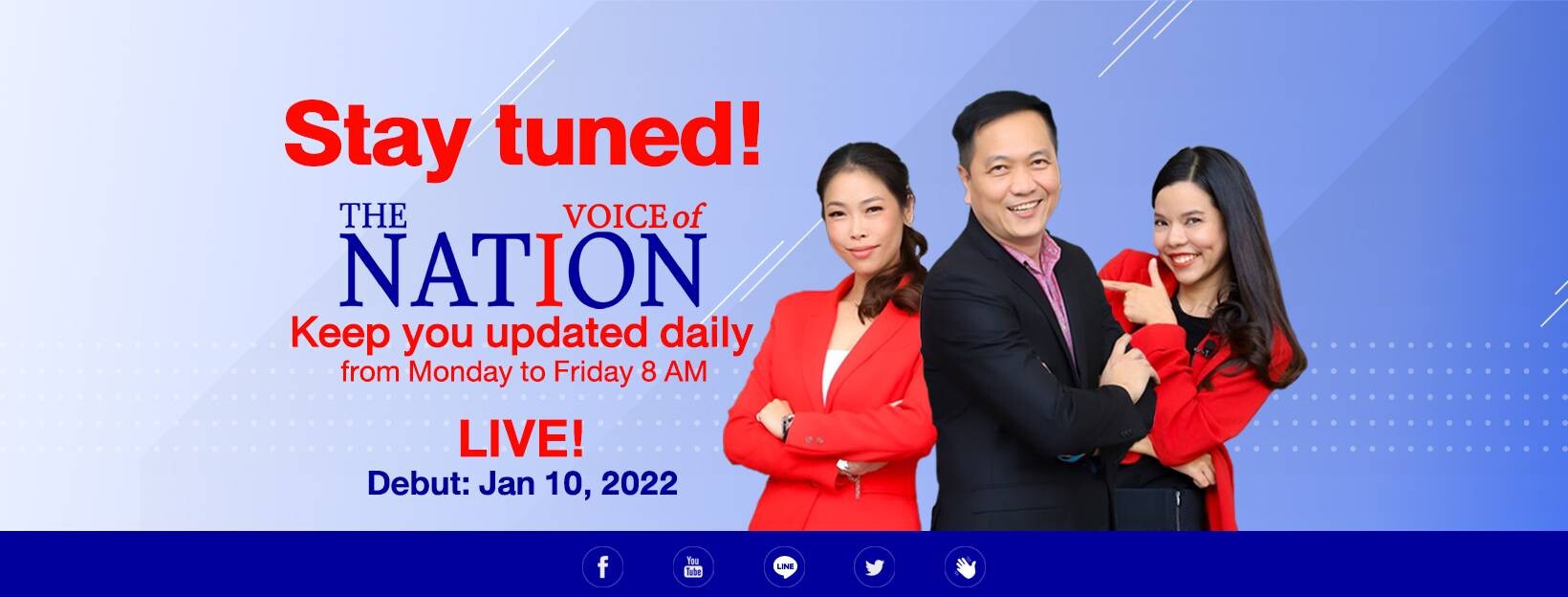 The Nation เปิดตัว 'Voice of The Nation'  รายการข่าวภาคเช้าภาษาอังกฤษสะท้อนคอนเซ็ปต์ "Connecting Thailand to the World"
