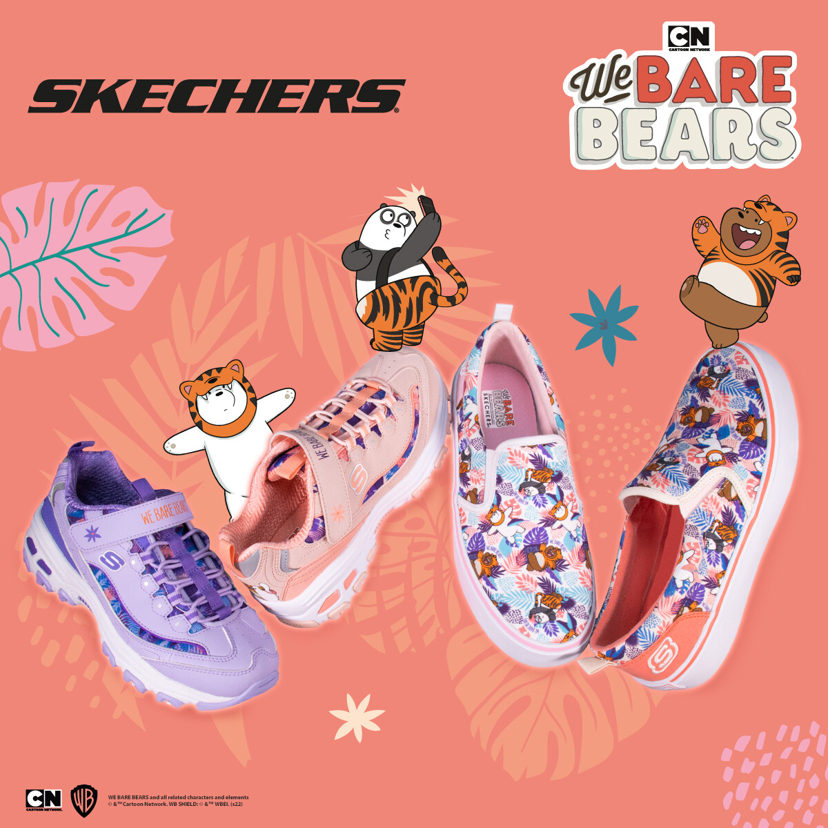 สเก็ตเชอร์ส ส่งสามหมีจอมป่วม We Bare Bears มาคำรามส่งความสุขต้อนรับปีเสือ ในคอลเลคชั่น SKECHERS X We Bare Bears จัดเต็มทั้งเสื้อผ้าและรองเท้าสุดคิวท์
