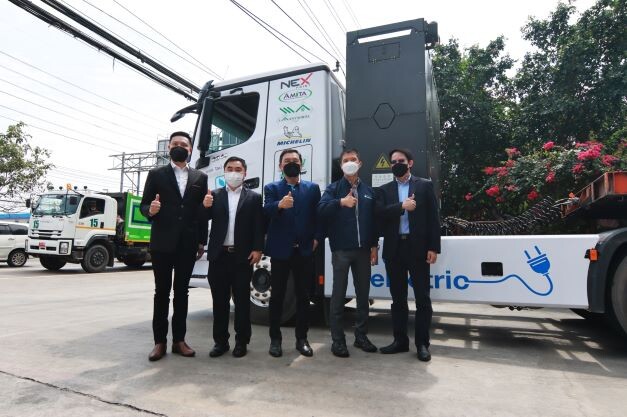 SVL Group นำร่องทดลองวิ่งรถบรรทุกหัวลากพลังงานไฟฟ้าขนส่งสินค้า ภายใต้โครงการ "SVL EV LINE Truck รักษ์โลก"