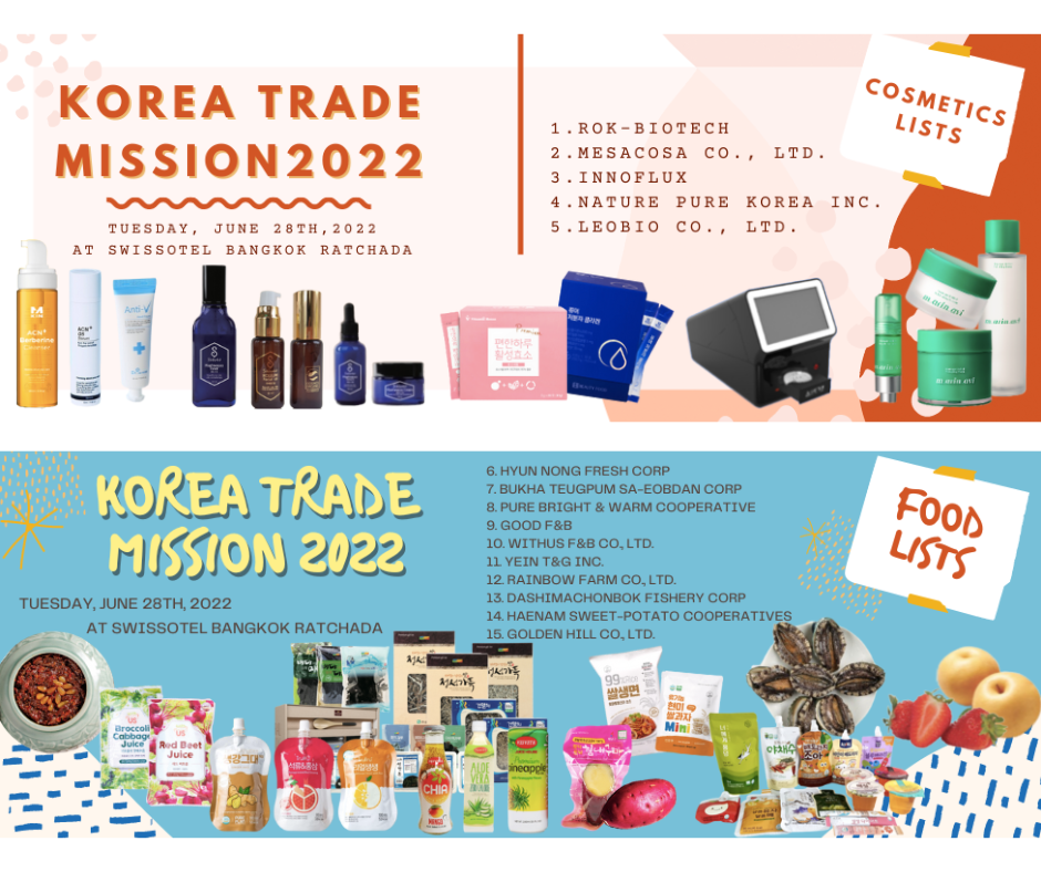 C.M.S. จัดงาน Korea Trade Mission 2022 วันที่ 28 มิถุนายน 2565 ณ Swissotel Bangkok Ratchada