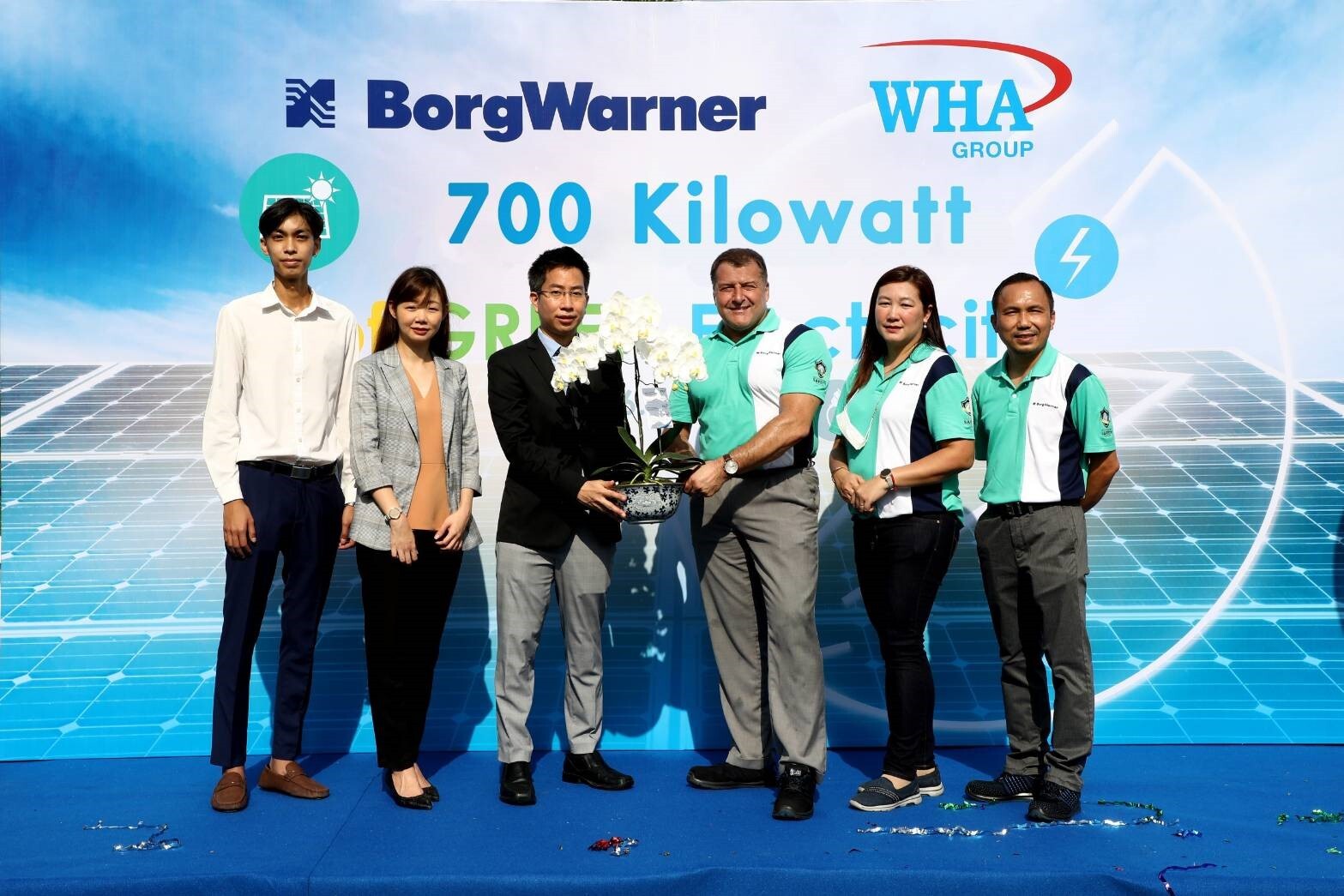 WHAUP - BorgWarner ผนึกกำลังลดโลกร้อน  เปิดโครงการพลังงานสะอาด โซล่าร์ รูฟท็อป ขนาด 700 kWp