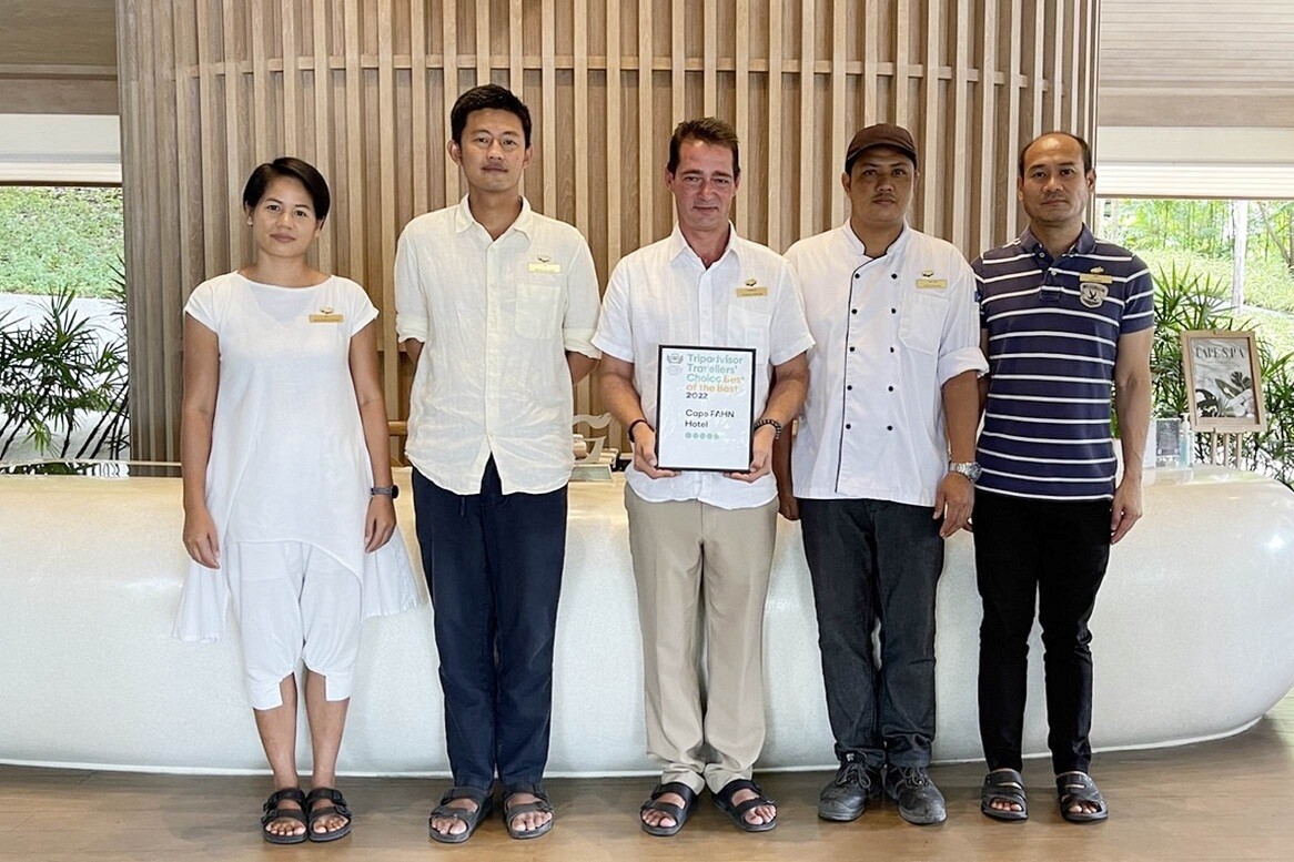 Cape Fahn Hotel, Private Islands, Koh Samui, Proudly Receives the Certificate of "Travelers' Choice Best of the Best" from TripAdvisor Awards 2022