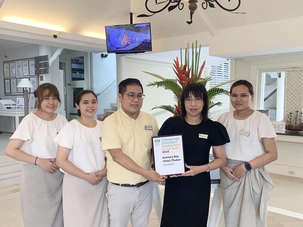 Kantary Bay Hotel, Phuket is Awarded the Certificate of "Travelers' Choice" from TripAdvisor Awards 2022
