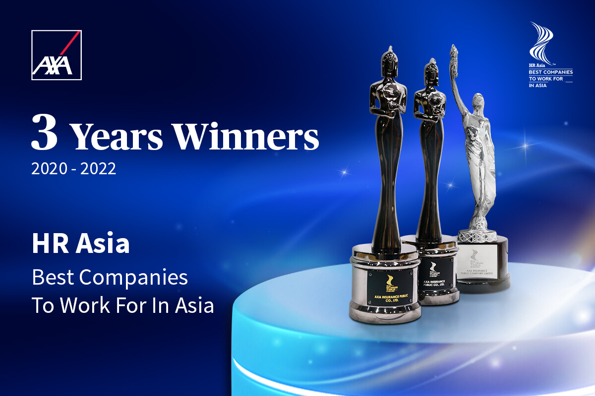 AXA Thailand General Insurance Bags "HR Asia Best Companies to Work for in Asia 2022" for the Third Consecutive Year