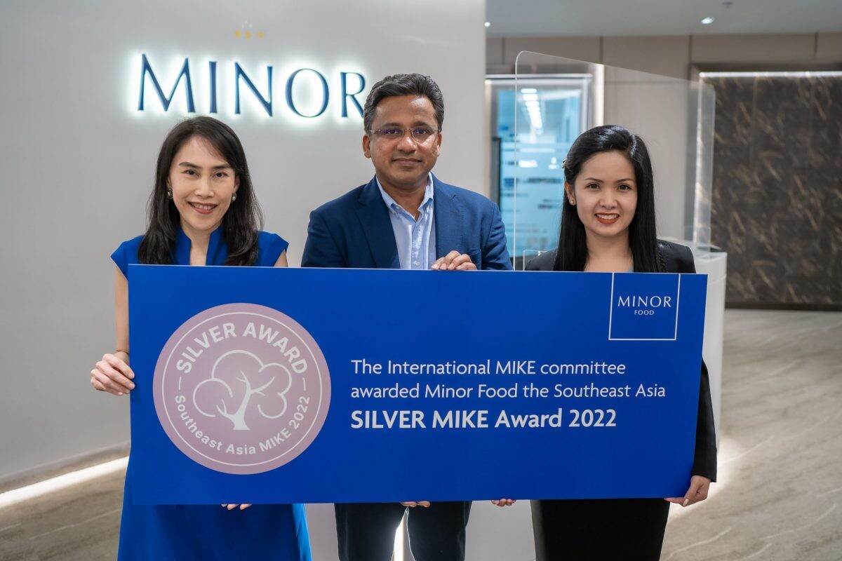 ไมเนอร์ ฟู้ด คว้ารางวัล SEA MIKE Silver Award ประจำปี 2565 สะท้อนการเป็นองค์กรที่ขับเคลื่อนด้วยนวัตกรรม