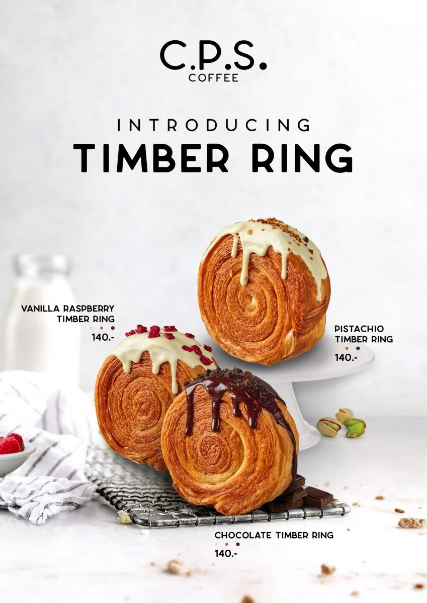C.P.S. COFFEE ชวนลอง "Timber Ring" ครัวซองต์ทรงกลม 3 รสชาติอร่อย เมนูเบเกอรี่สุดฮิตที่สายคาเฟ่ไม่ควรพลาด!