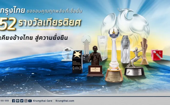 กรุงไทยทุบสถิติปี 65 กวาด 52 รางวัล