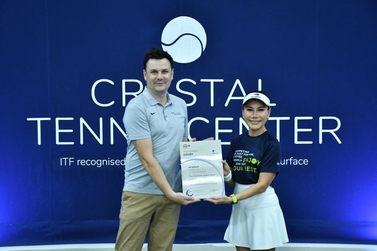 KE Group เอาใจคนเลิฟเทนนิส เปิดตัว "CRYSTAL SPORTS" สนามเทนนิสอินดอร์ 8 สนาม มาตรฐานระดับโลก ITF แห่งแรกและแห่งเดียวในเมืองไทย ติดห้างเดอะคริสตัล เอกมัย-รามอินทรา