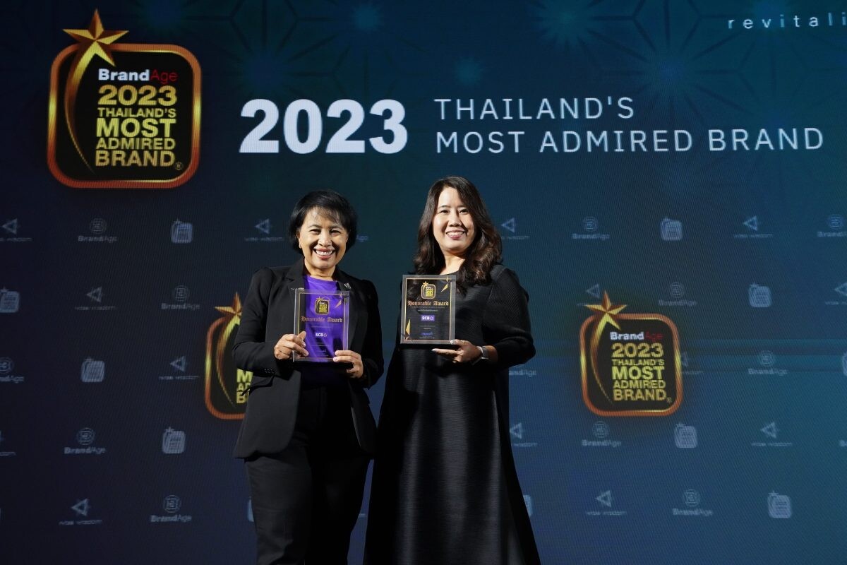 SCB wins the public's heart from 2023 Thailand's Most Admired Brand survey as the "Most Admired Bank" and the "Most Admired Bank for SMEs" for four consecutive years, according to 2023