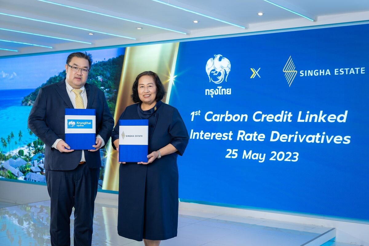 Krungthai and Singha Estate Group advance towards a net-zero goal with Thailand's first carbon credit linked interest rate derivatives