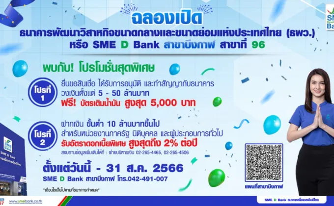 SME D Bank เดินหน้าหนุนเอสเอ็มอี
