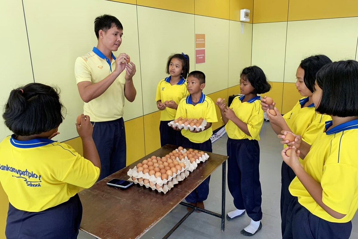 "เลี้ยงไก่ไข่เพื่ออาหารกลางวันนักเรียน" สร้างทักษะอาชีพให้เด็กโรงเรียนบ้านแก้วเพชรพลอย จ.สระแก้ว