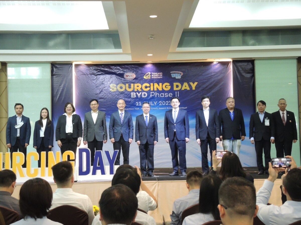 บีโอไอหนุนผู้ผลิตชิ้นส่วนเชื่อมซัพพลายเชนระดับโลก จัดงาน "BYD Sourcing Day" จับคู่ธุรกิจกว่า 160 บริษัท