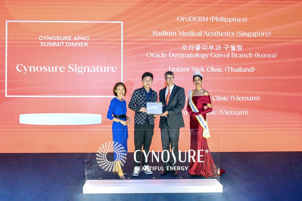 Doctor Mek Clinic ยืนหนึ่งวงการความงามไทย เป็นตัวแทนบินลัดฟ้าคว้ารางวัล Cynosure Signature ที่สิงคโปร์