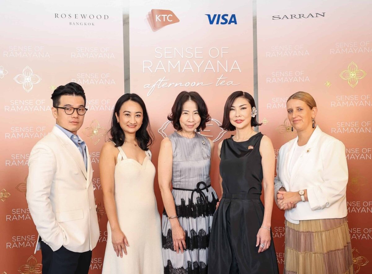 เคทีซีจับมือวีซ่า อินเตอร์เนชั่นแนล (ประเทศไทย) โรงแรมโรสวูด กรุงเทพฯ และSARRAN เปิดตัวชุดน้ำชา "Sense of Ramayana" พร้อมเข็มกลัด "มะลิกรุง"