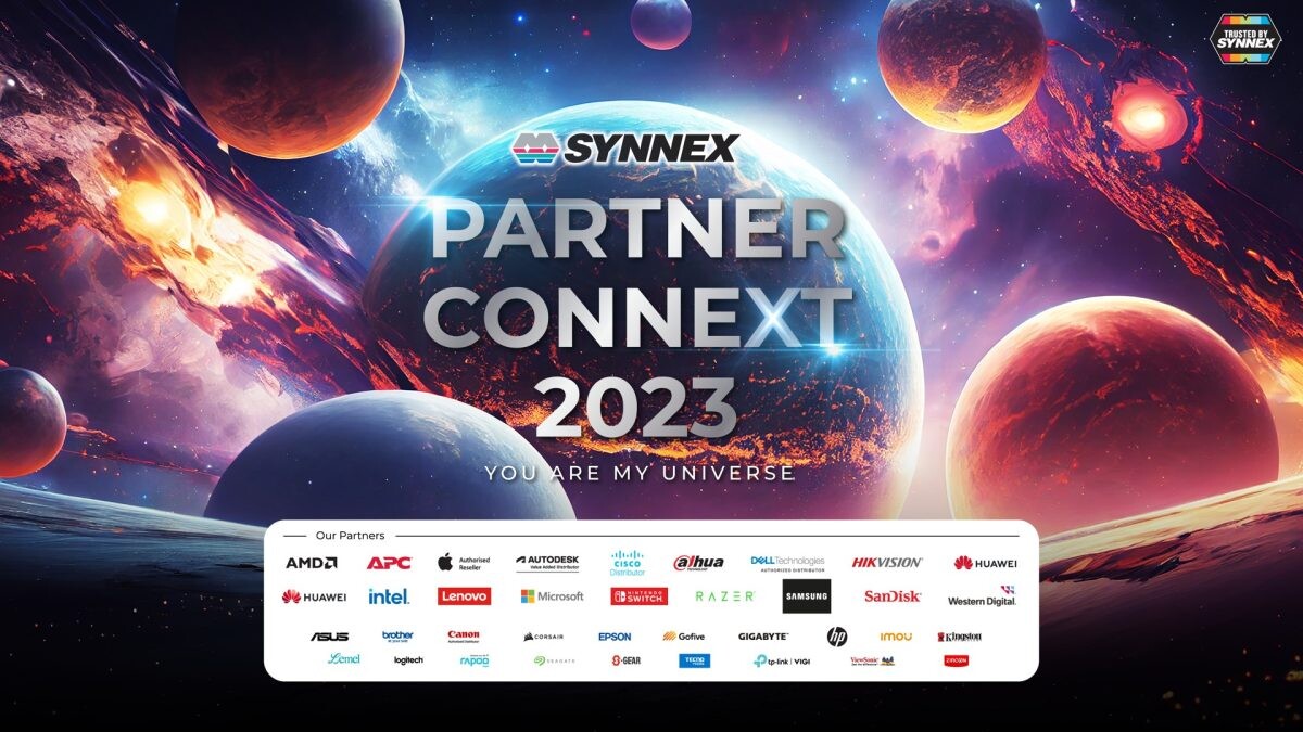 SYNEX เตรียมเปิดเวทีอัปเดตเทรนด์เทคฯ ในงาน "Synnex Partners Connect 2023" มหกรรมสุดยิ่งใหญ่ที่รวบรวมพาร์ทเนอร์แบรนด์ชั้นนำระดับโลก