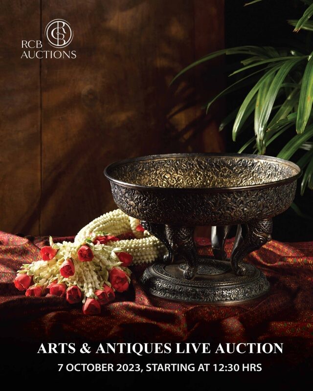 RCB Auctions เฉลิมฉลองช่วงเวลาส่งท้ายปีนี้กับ Live Auction การประมูลชิ้นงานล้ำค่าหายากประจำเดือนตุลาคม ปี พ.ศ. 2566 ที่ River City Bangkok