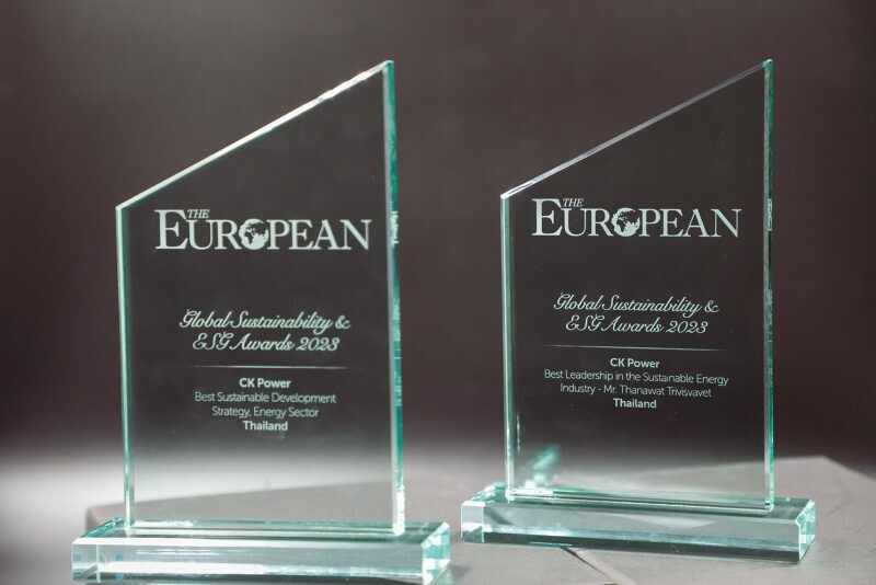 'ซีเค พาวเวอร์' คว้าสองรางวัลระดับโลก "ผู้นำองค์กรยอดเยี่ยม" และ "ต้นแบบกลยุทธ์ความยั่งยืนยอดเยี่ยม" จาก The European Global Business Awards 2023