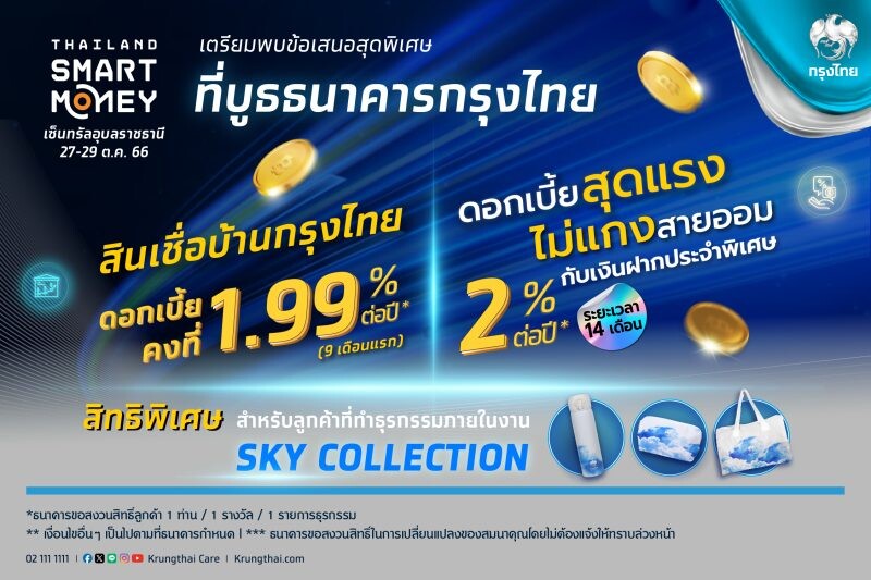 อีสานม่วนซื่น "กรุงไทย" จัดโปรแรง งาน Thailand Smart Money อุบลราชธานี