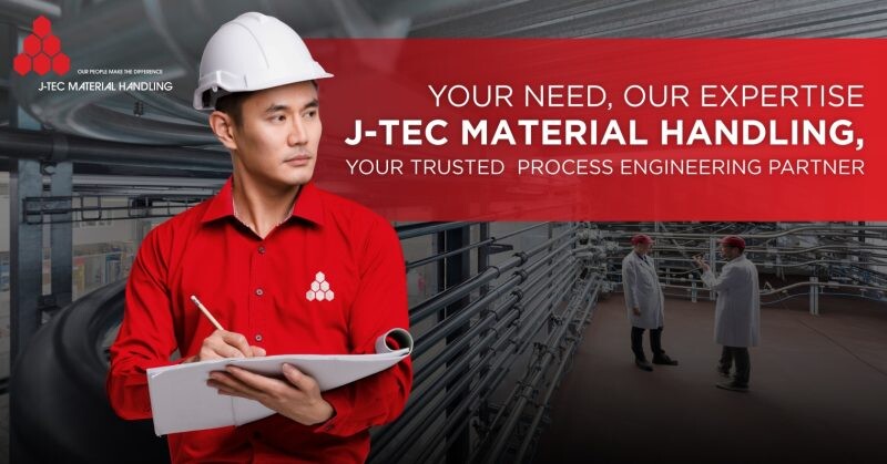 J-Tec Material Handling ผู้เชี่ยวชาญด้านวิศวกรรม มุ่งมั่น พัฒนา อุตสาหกรรมเคมีและอาหารในประเทศไทย พร้อมเพิ่มประสิทธิภาพในด้านความปลอดภัยและสิ่งแวดล้อม