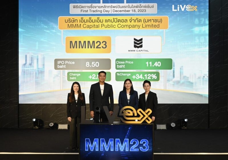 MMM23 เริ่มซื้อขายในตลาดหลักทรัพย์ไลฟ์เอ็กซ์เช้นจ์ (LiVEx) วันแรก