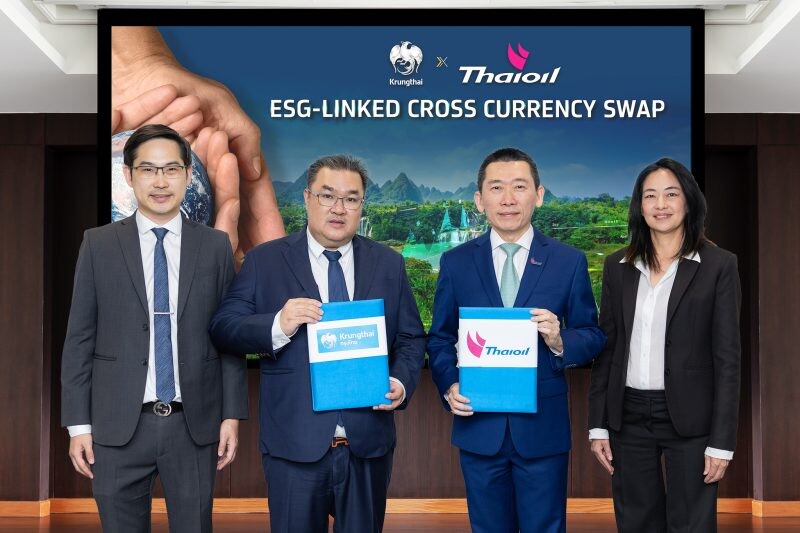 "ไทยออยล์" จับมือ "กรุงไทย"ทำสัญญาป้องกันความเสี่ยงทางการเงินเชื่อมโยง ESG ลดปล่อยคาร์บอน