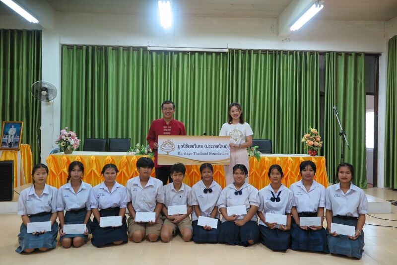 มูลนิธิเฮอริเทจ (ประเทศไทย) มอบทุนการศึกษาแก่นักเรียน ในโครงการ "แบ่งปัน สานฝันการศึกษา" ครั้งที่ 6 ส่งเสริมการศึกษา สร้างคุณค่าสู่สังคม ณ จังหวัดมหาสารคาม