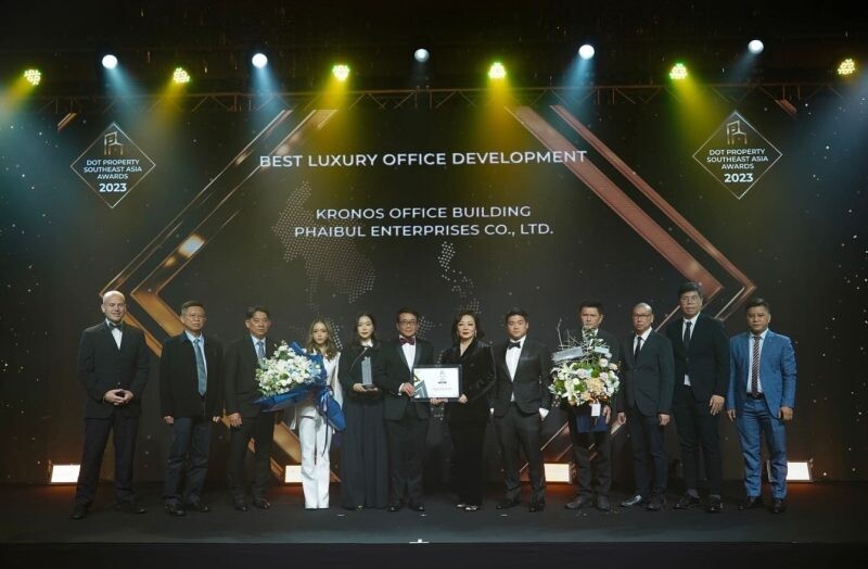 "KRONOS SATHORN" คว้ารางวัลใหญ่ระดับภูมิภาค "Best Luxury Office Development" จากเวที "Dot Property Southeast Asia Awards 2023"