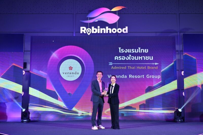 'VRANDA' รับรางวัล "โรงแรมไทยครองใจมหาชน" ในงาน Robinhood Awards 2024