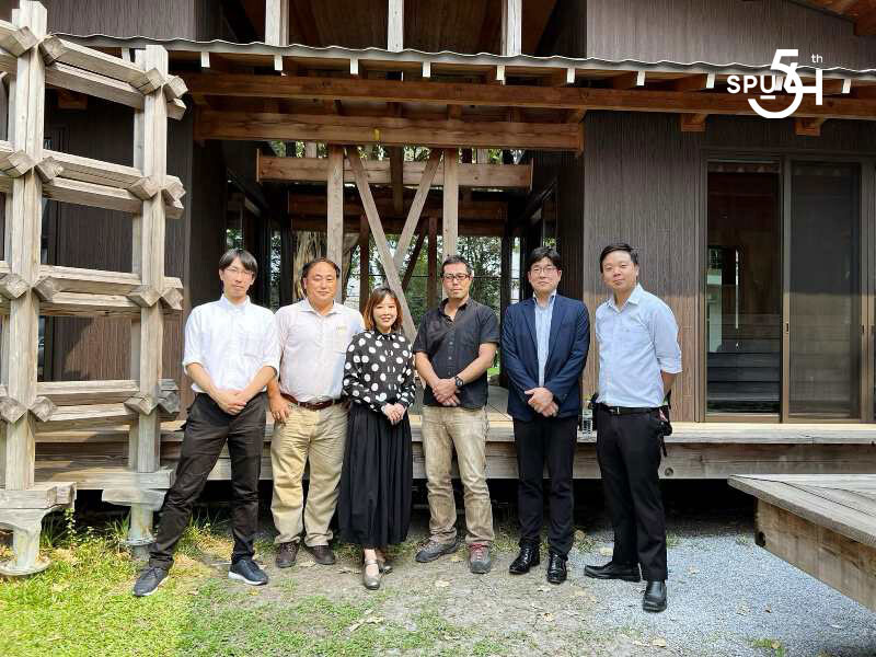 SODA SPU ต้อนรับ Osaka Metropolitan University &amp; Kanematsu Sustech Corporationเยี่ยมชม ศาลาญี่ปุ่น ต้นแบบเรือนไม้ประหยัดพลังงาน "Japanese Tea Pavilion"