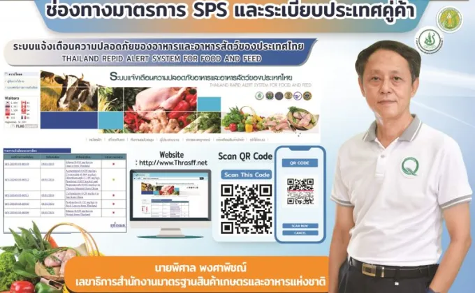 มกอช. ชูระบบแจ้งเตือนความปลอดภัยอาหารของไทย