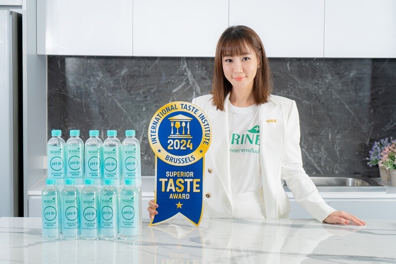 SABUY ส่งน้ำด่างตรา มารีน พลัส คว้ารางวัล 2024 Superior Taste Award จาก International Taste Institute ตอกย้ำยอดขายกว่า 1,000,000 ขวด